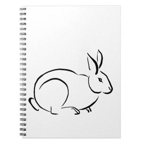 Brush art rabbit notebook