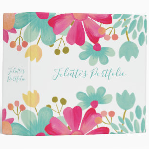 Brush Blossoms Recipe Book Portfolio Binder