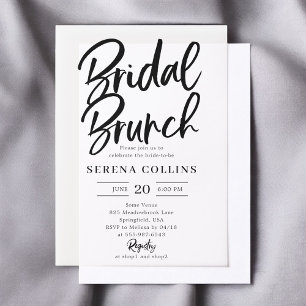 Brush Calligraphy Modern Bridal Brunch Vellum Invitations