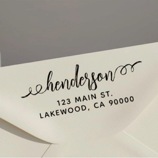 Brush Calligraphy Return Address Self-inking Stamp (Creator Uploaded)