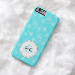 Brush cherry lilly-pilly floral aqua iphone case