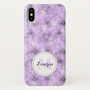 Brush cherry lilly-pilly floral lilac iphone case