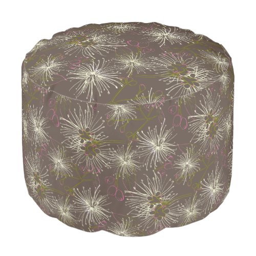 Brush cherry lilly_pilly floral patterned pouf