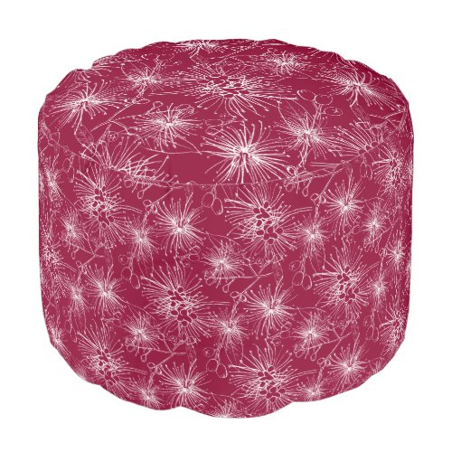 Brush cherry lilly_pilly floral patterned pouf