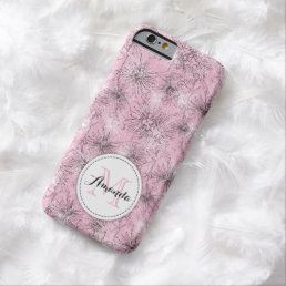 Brush cherry lilly-pilly floral pink iphone case