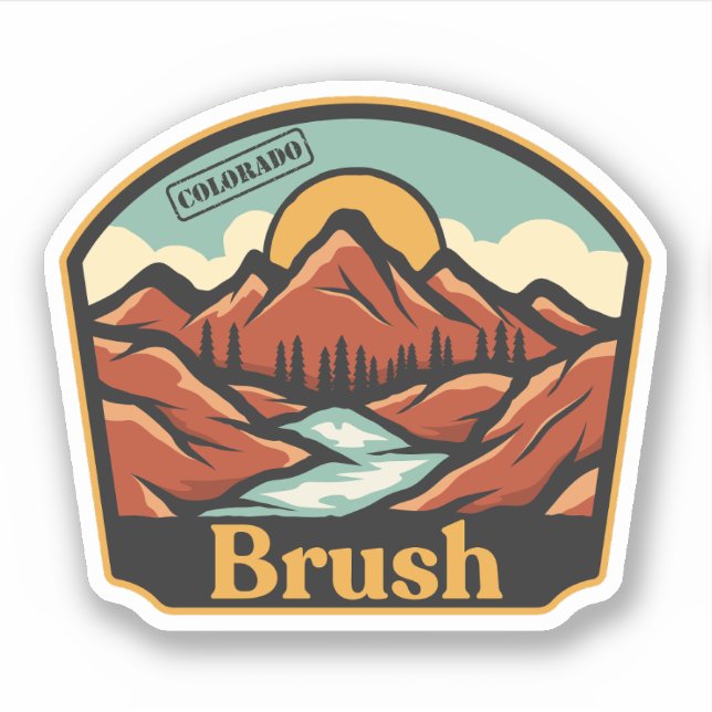 Brush, Colorado Sticker (Front)
