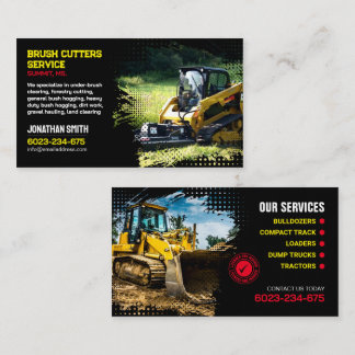 Brush Cutters, bush hogging, land clearing Business Card
