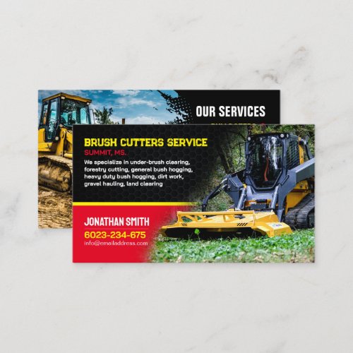 Brush Cutters bush hogging land clearing Business Card