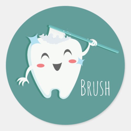 Brush Dentist sheet of 20 Stickers