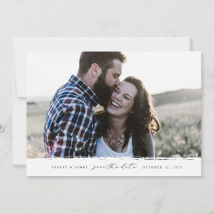 Brush Edge Modern Photo Save the Date