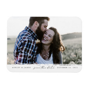 Brush Edge Save the Date  Magnet