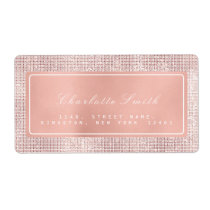 Brush Kiss Pink Rose Gold Return Address Labels Brush Kiss Pink Rose Gold Return Address Labels