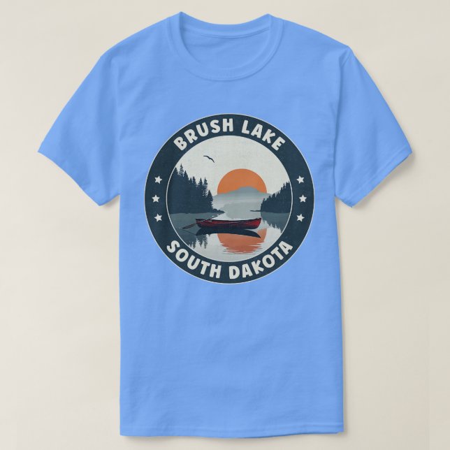 Brush Lake South Dakota Sunset T-Shirt (Design Front)