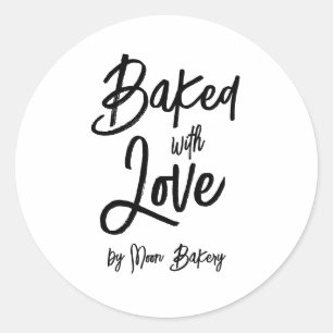 Brush Lettering Baked with love package sticker