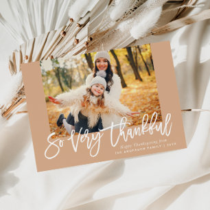 Brush lettering happy thanksgiving card