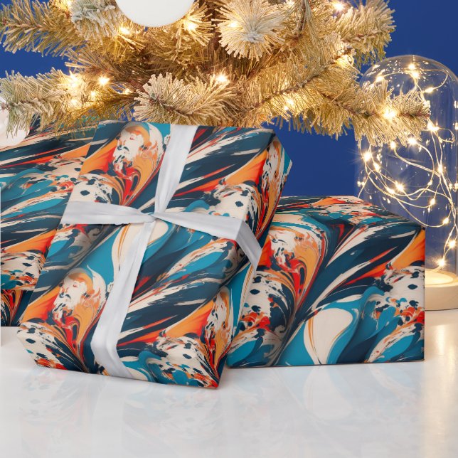 Brush Paint Pattern  Wrapping Paper (Holidays)
