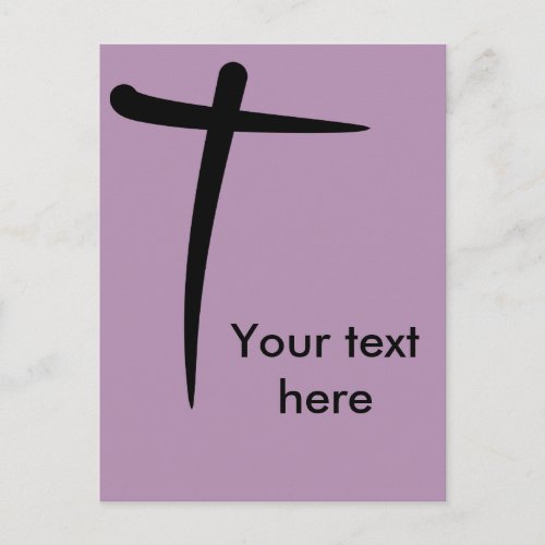 Brush Painted Cross Postcard