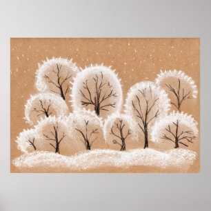 Brush painting. Artistic canvas. Oil art. Poster