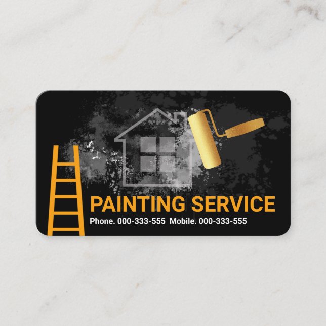 Brush Painting Graffiti Wall Business Card (Front)