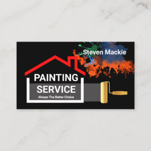 Brush Painting Home Painter Services Business Card