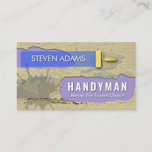 Brush Painting Peeling Wall Paint Business Card