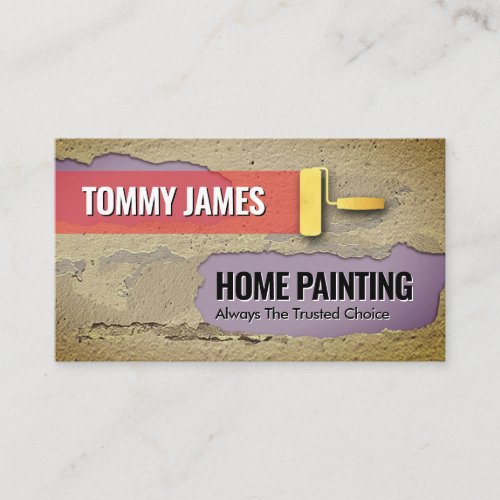 Brush Painting Peeling Wall Paint Business Card