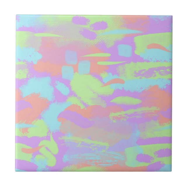 Brush Pattern Ceramic Tile (Front)