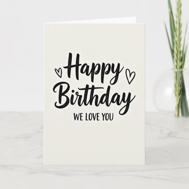 Brush Script Birthday Card (Front)