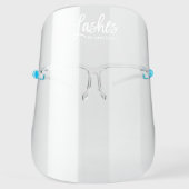 Brush Script Lashes - Add Your Name - Face Shield (Front)