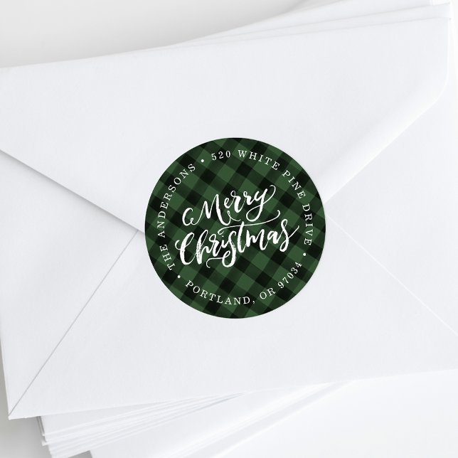 Brush Script Merry Holiday Return Address Labels (Creator Uploaded)