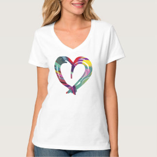 Brush Stroke Abstract Heart T-Shirt