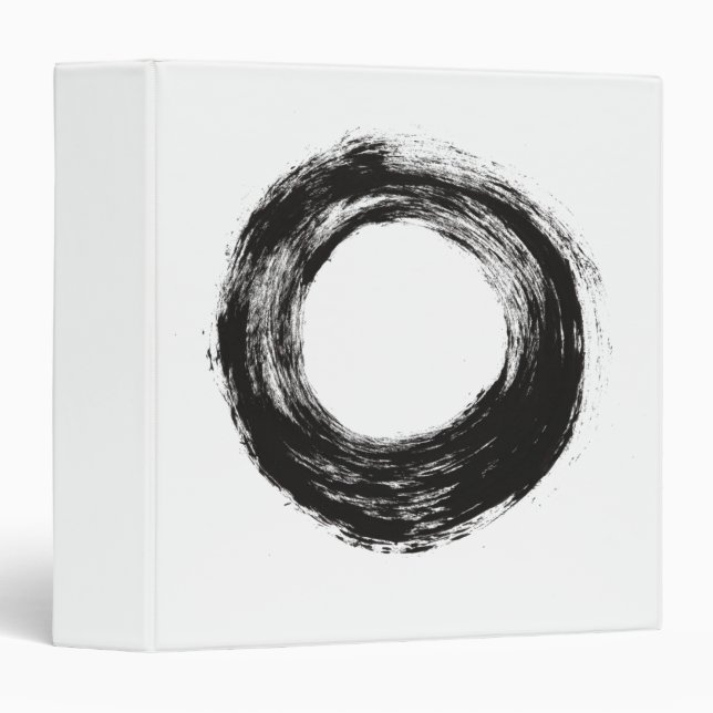 Brush stroke circle texture 3 ring binder (Front/Spine)
