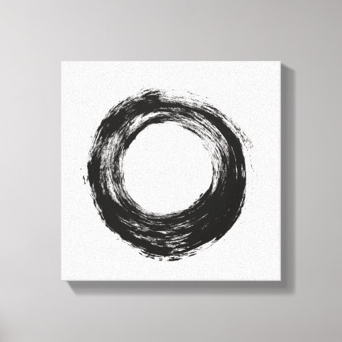 Brush stroke circle texture canvas print