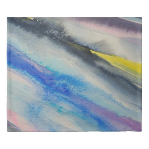  brush stroke painting Abstract watercolor colorf Duvet Cover