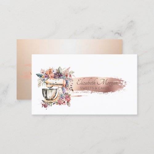  Brush Stroke Pastry Hand Tools Floral Mixer Business Card