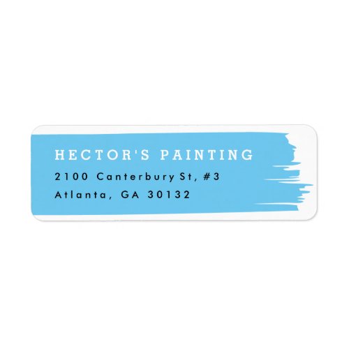 Brush stroke return address label