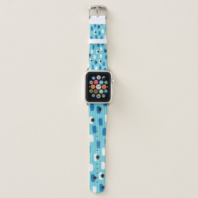 Brush stroke seamless pattern, hand-drawn. apple watch band (Front)