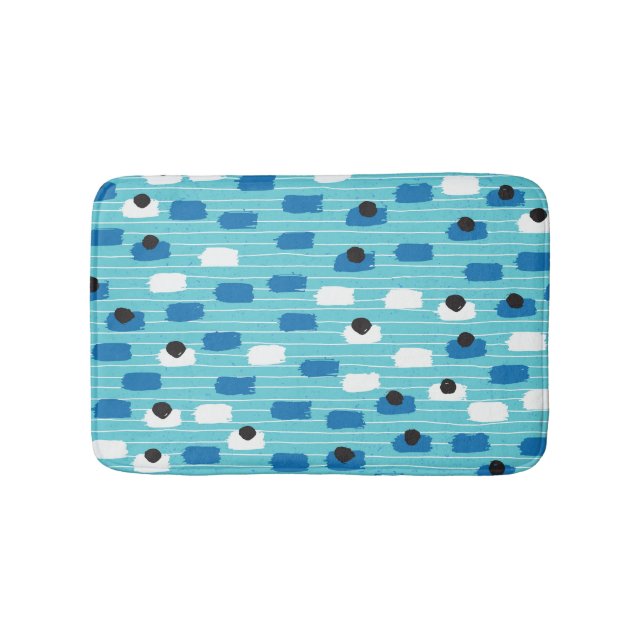Brush stroke seamless pattern, hand-drawn. bath mat (Front)