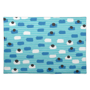 Brush stroke seamless pattern, hand-drawn. cloth placemat