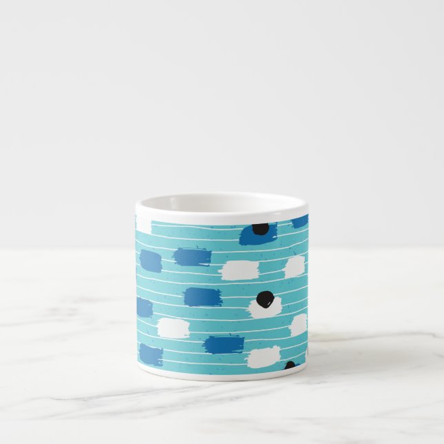 Brush stroke seamless pattern, hand-drawn. espresso cup (Front)