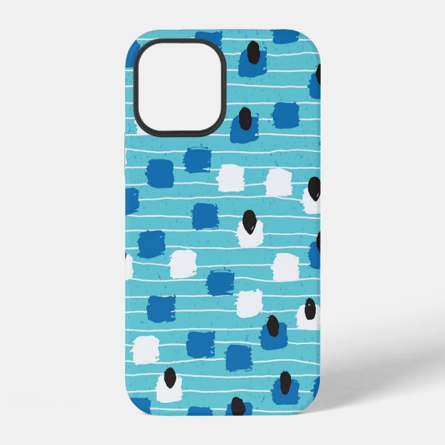 Brush stroke seamless pattern, hand-drawn. iphone case (Back)