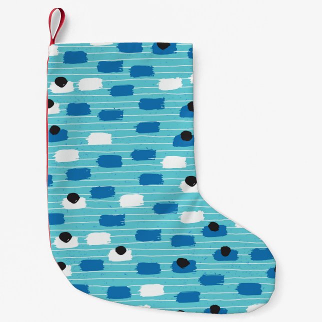 Brush stroke seamless pattern, hand-drawn. small christmas stocking (Front)
