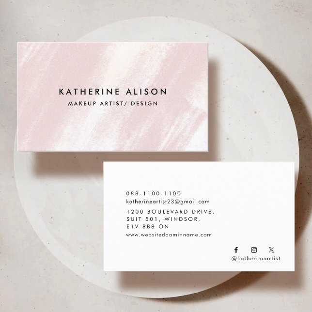 Brush Stroke Texture Modern Business Card (Creator Uploaded)