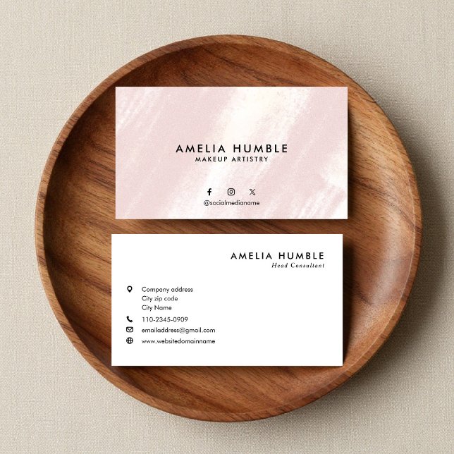 Brush Stroke Texture Modern Business card template (Creator Uploaded)