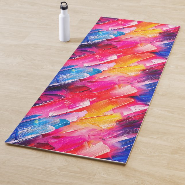 brush strokes 2 pattern yoga mat (In Situ)