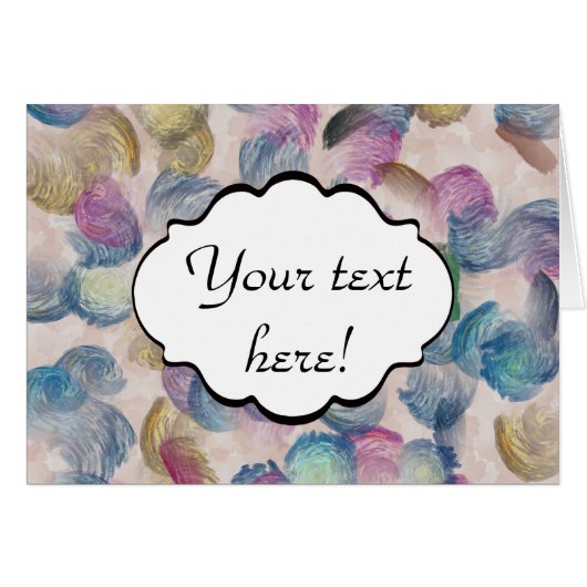 Brush strokes abstract design cards (Front Horizontal)