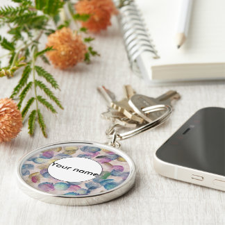 Brush strokes abstract design keychain