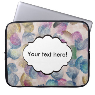 Brush strokes abstract design laptop sleeve