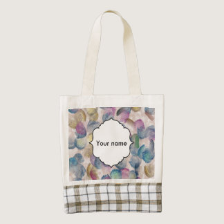 Brush strokes abstract design zazzle HEART tote bag