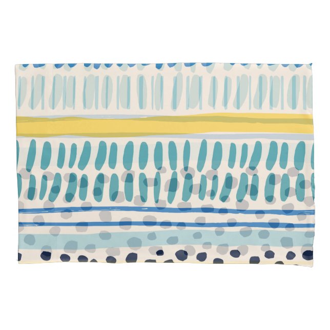 Brush Strokes: Abstract Seamless Fun Pillow Case (Front)
